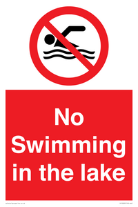 No Swimming in the lake